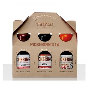 Pickering's Gin Gavepak "Triple Pack" 3 x 5 cl.